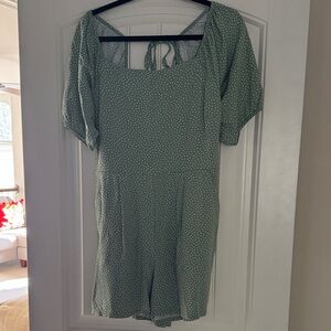 LOFT Green Polka Dot Women's Shorts Romper